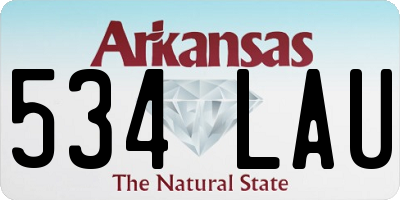 AR license plate 534LAU