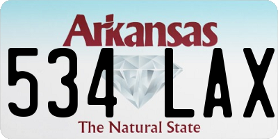 AR license plate 534LAX