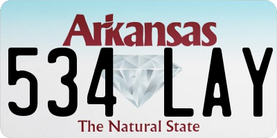 AR license plate 534LAY
