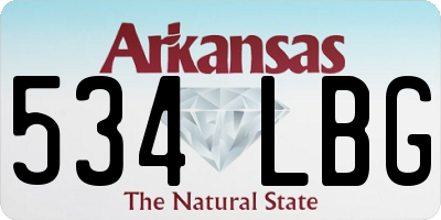 AR license plate 534LBG