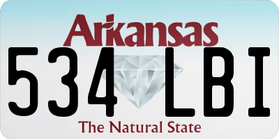 AR license plate 534LBI