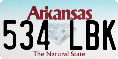 AR license plate 534LBK