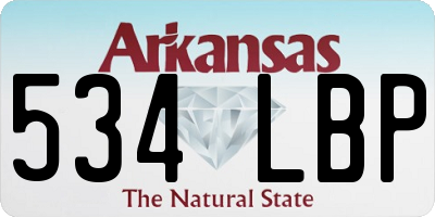 AR license plate 534LBP