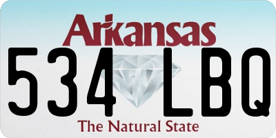 AR license plate 534LBQ