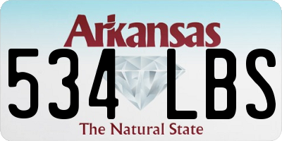 AR license plate 534LBS
