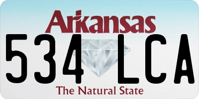 AR license plate 534LCA