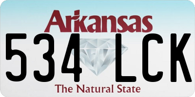 AR license plate 534LCK