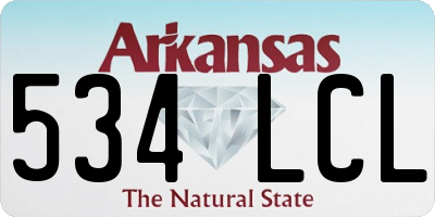 AR license plate 534LCL