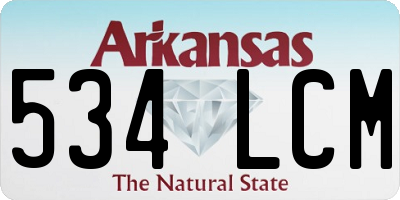 AR license plate 534LCM