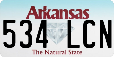 AR license plate 534LCN