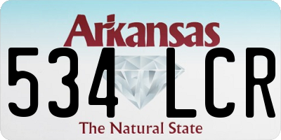 AR license plate 534LCR