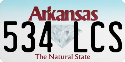 AR license plate 534LCS