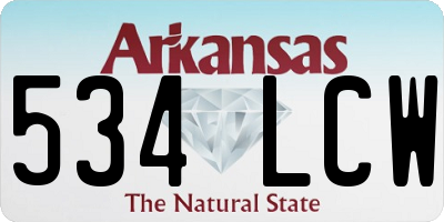 AR license plate 534LCW