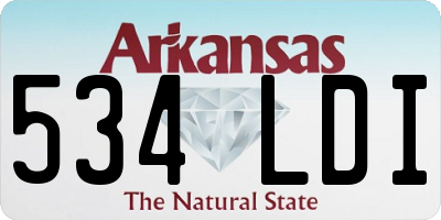 AR license plate 534LDI