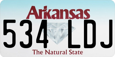AR license plate 534LDJ