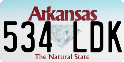 AR license plate 534LDK