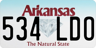 AR license plate 534LDO