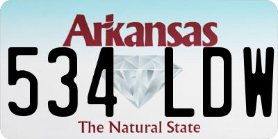 AR license plate 534LDW