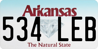AR license plate 534LEB