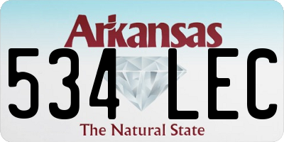 AR license plate 534LEC