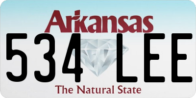 AR license plate 534LEE