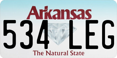 AR license plate 534LEG