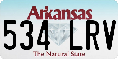 AR license plate 534LRV