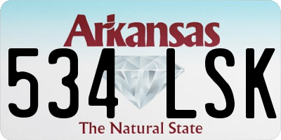 AR license plate 534LSK