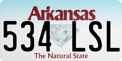 AR license plate 534LSL