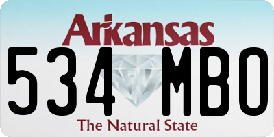 AR license plate 534MBO