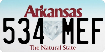 AR license plate 534MEF