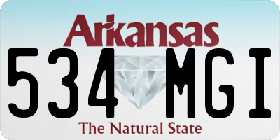 AR license plate 534MGI