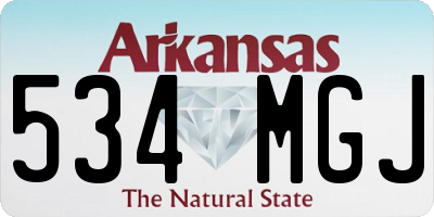 AR license plate 534MGJ
