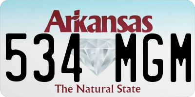 AR license plate 534MGM