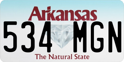 AR license plate 534MGN