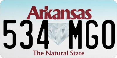 AR license plate 534MGO
