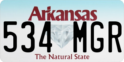 AR license plate 534MGR
