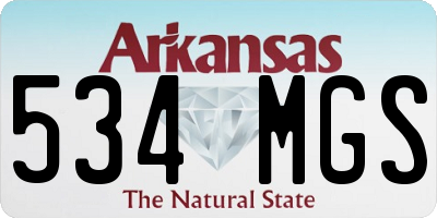AR license plate 534MGS