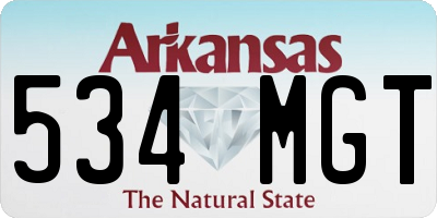 AR license plate 534MGT