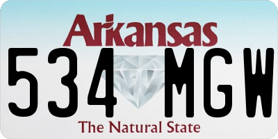 AR license plate 534MGW