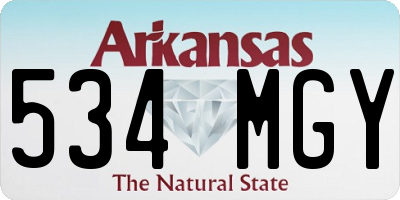 AR license plate 534MGY