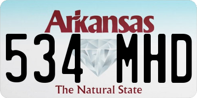 AR license plate 534MHD