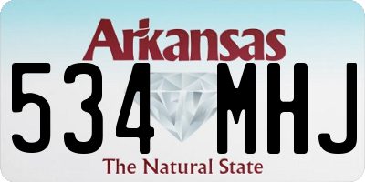 AR license plate 534MHJ