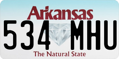 AR license plate 534MHU