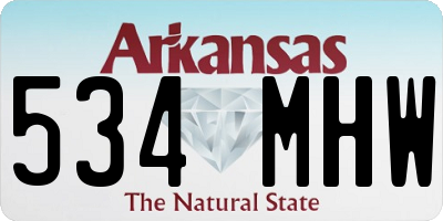 AR license plate 534MHW