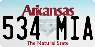 AR license plate 534MIA