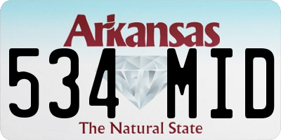 AR license plate 534MID
