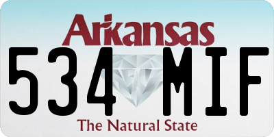 AR license plate 534MIF