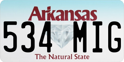 AR license plate 534MIG