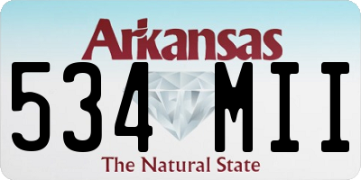 AR license plate 534MII